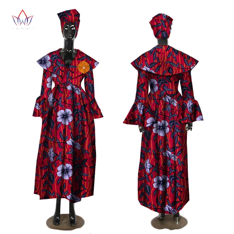 Autumn Long dress for women Dashiki plus size elegant women Clothes Traditional Clothing casual long Party Dress 6xl WY2321