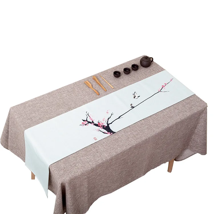 Китайский Настольный бегун Lotus современная мебель хлопковая ткань бамбуковый