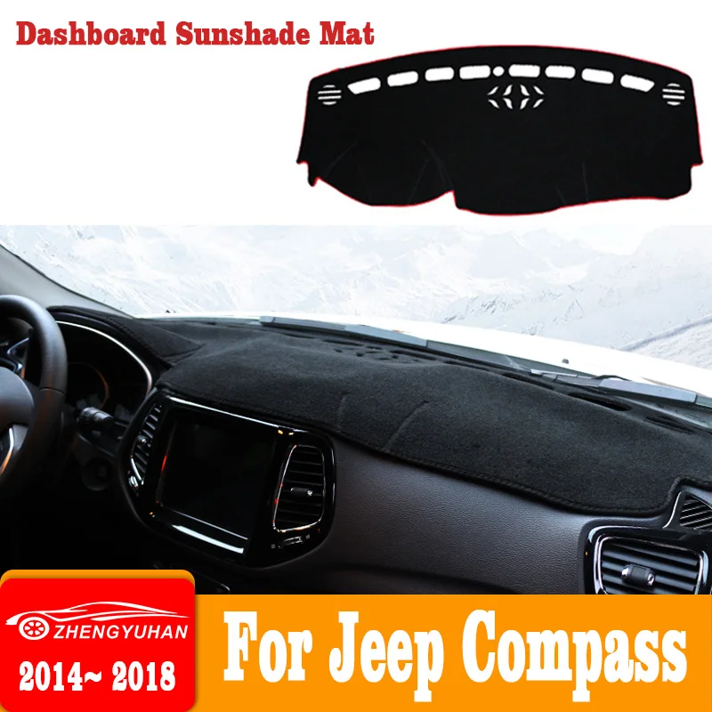 

Car Dashboard Avoid Light Pad Instrument Platform Desk Cover Mats Carpets For Jeep Compass 2014 2015 2016 2017 2018 Accessories