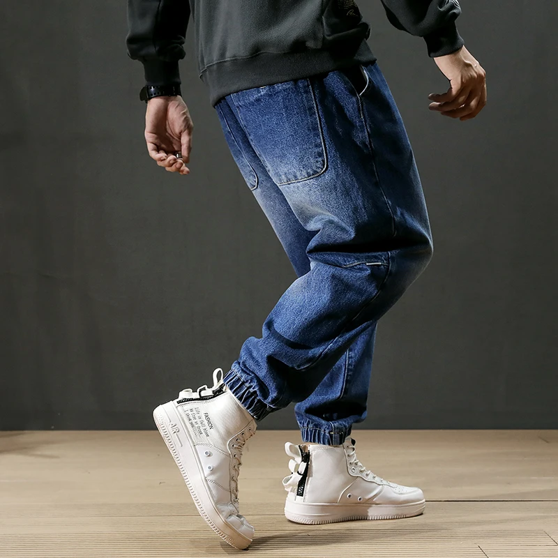 

Autumn Fashion Streetwear Men Jeans Loose Vintage Designer Denim Cargo Pants Harem Jeans Big Size S-5XL Hip Hop Jogger Jeans Men