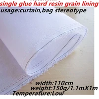 1 1m 150g single side adhesive glue hard cloth iron on resin grain interlining fabric curtain bag patchwork diy accessories1000