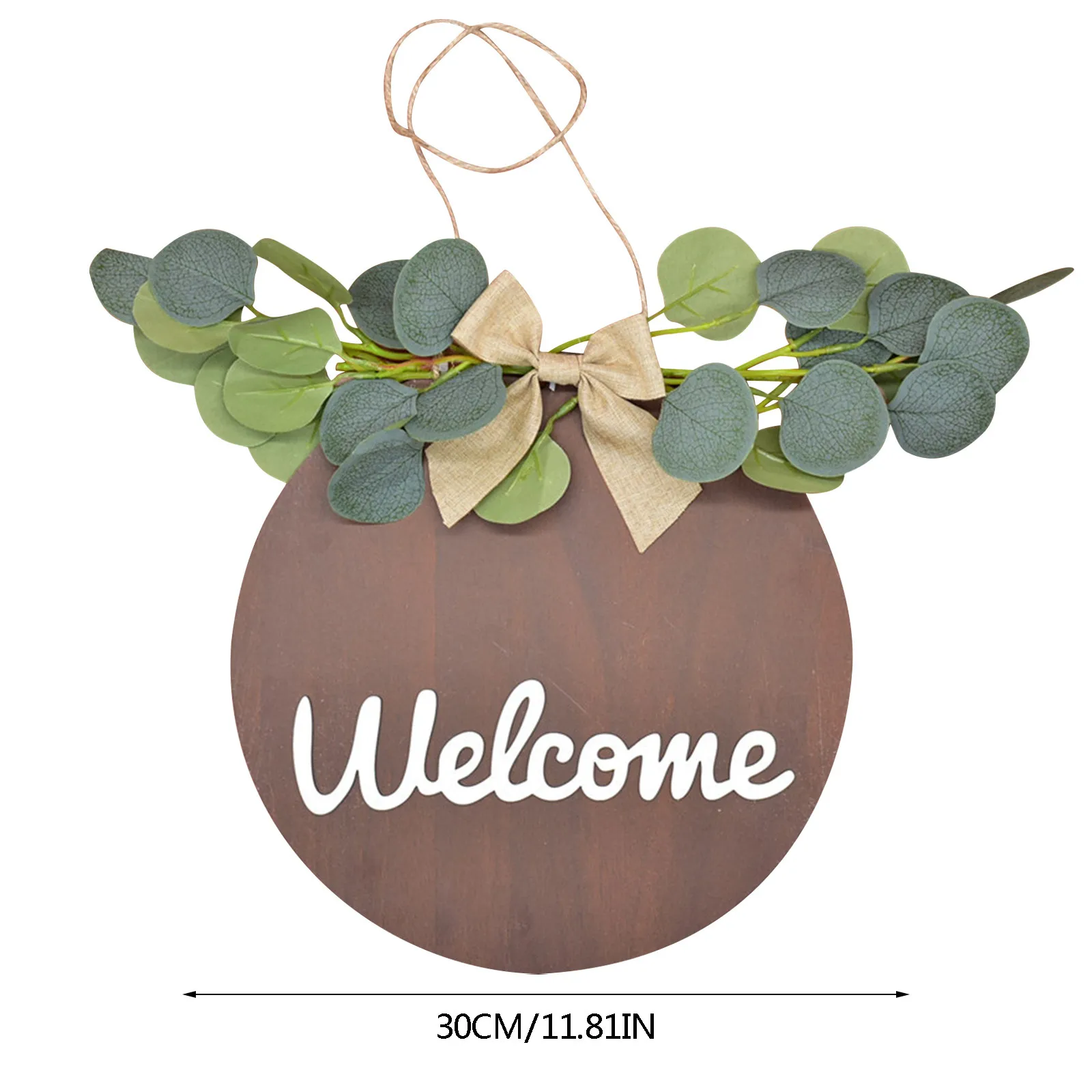 

Welcome Sign Hello Nordic Home Decoration Wreath Shooting Props Wall Front Door Decoration Outdoor Porch Hanging Decoration