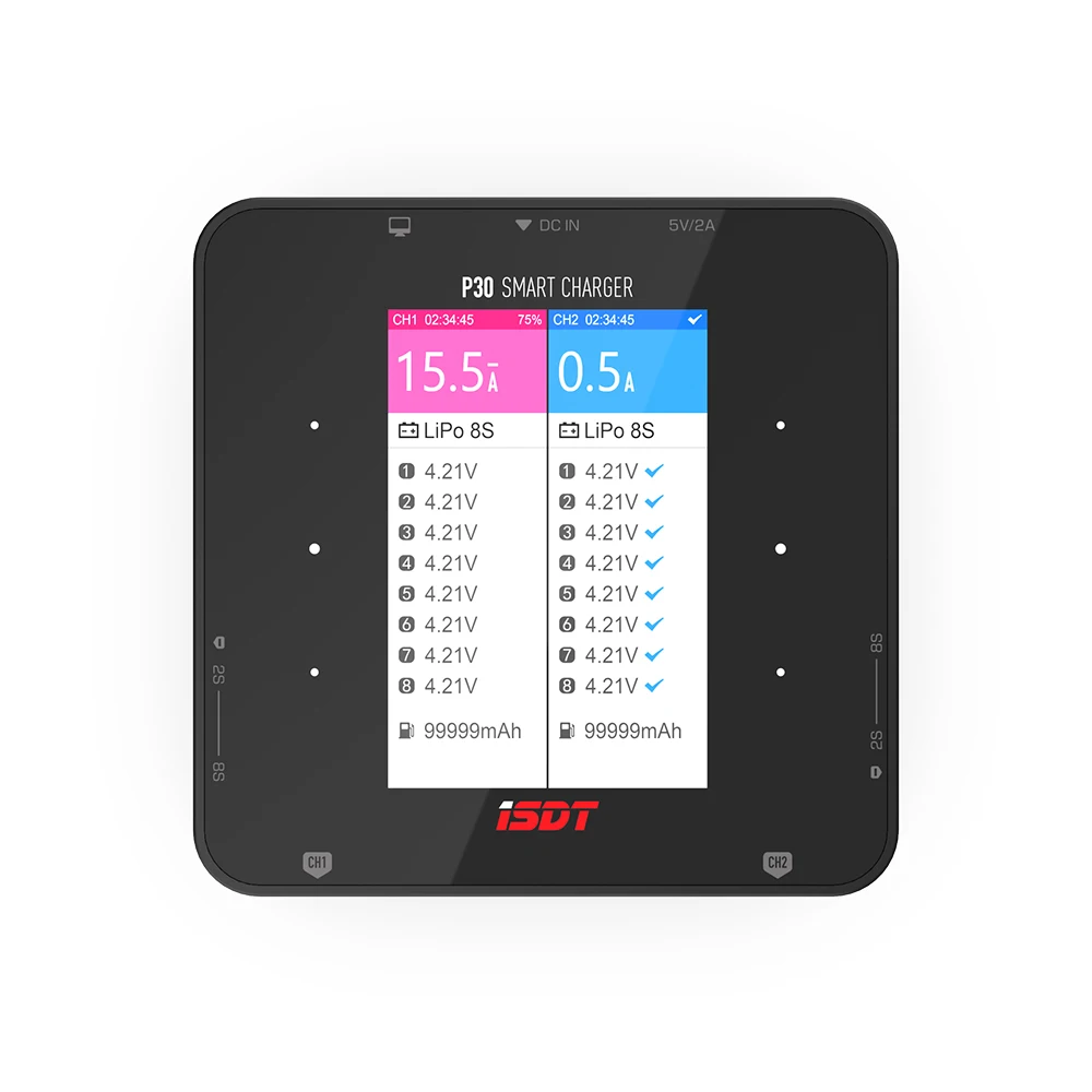 ISDT P30 1000WX2 30AX2 высокомощное Двухканальное съемное зарядное устройство с функцией