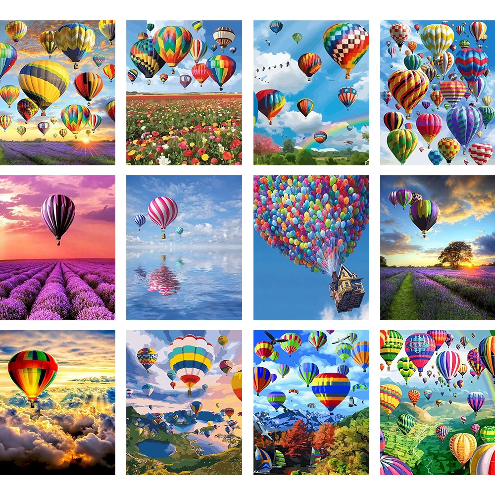 

Brand New 5D Hot Air Balloon Art Picture Diamond Painting Cross Stitch Art Full Drill Embroidery Living Room Decoration