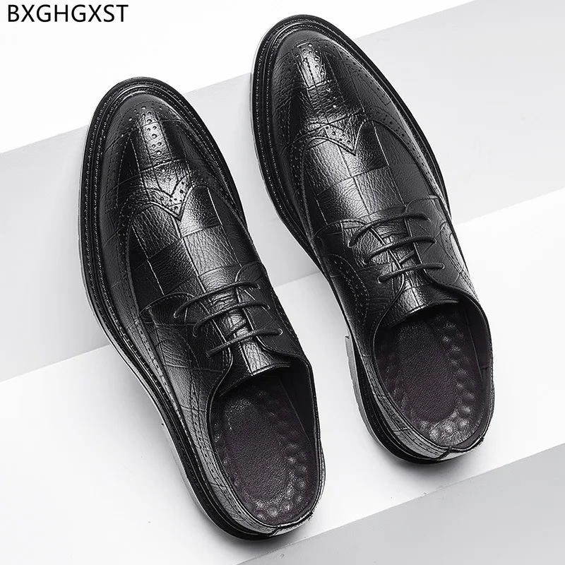 Мужская черная классическая обувь модная брога мужская | Обувь
