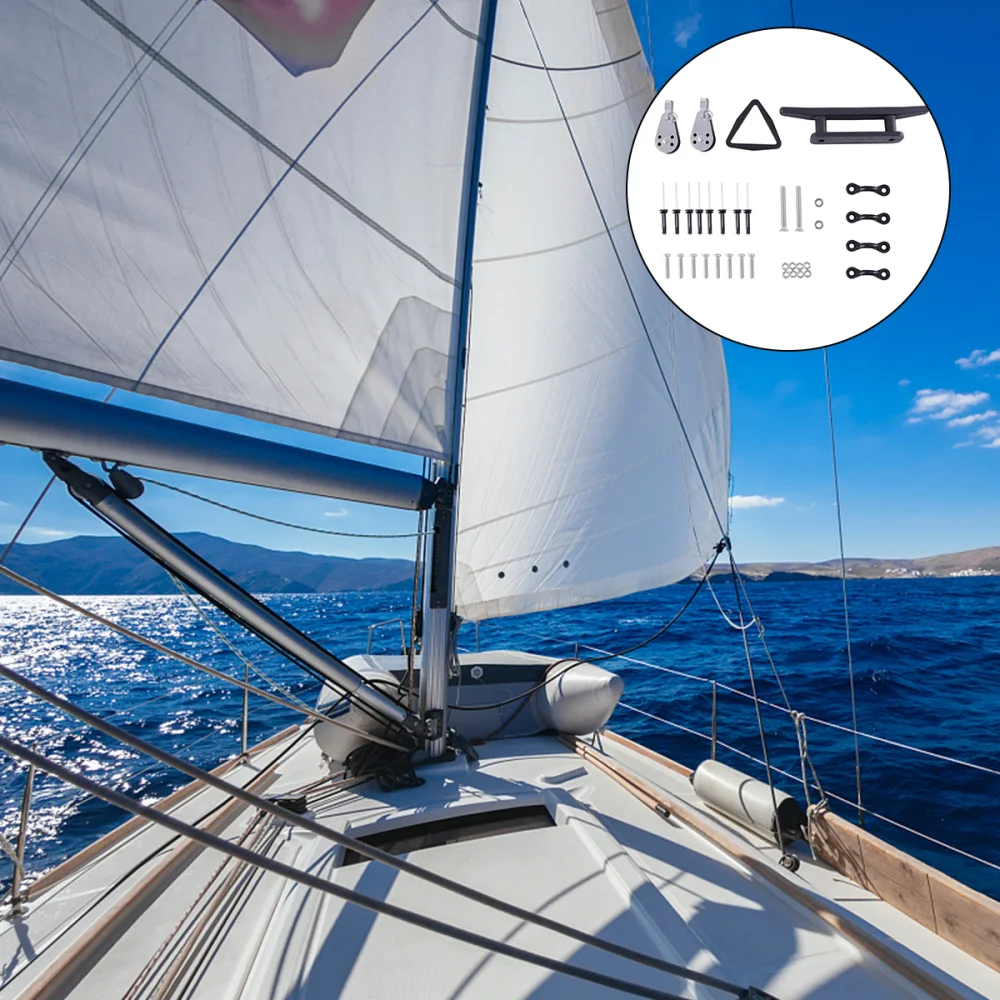 1 комплект якорь швартовки веревка намотки шкив блок сильный эластичный заклепки