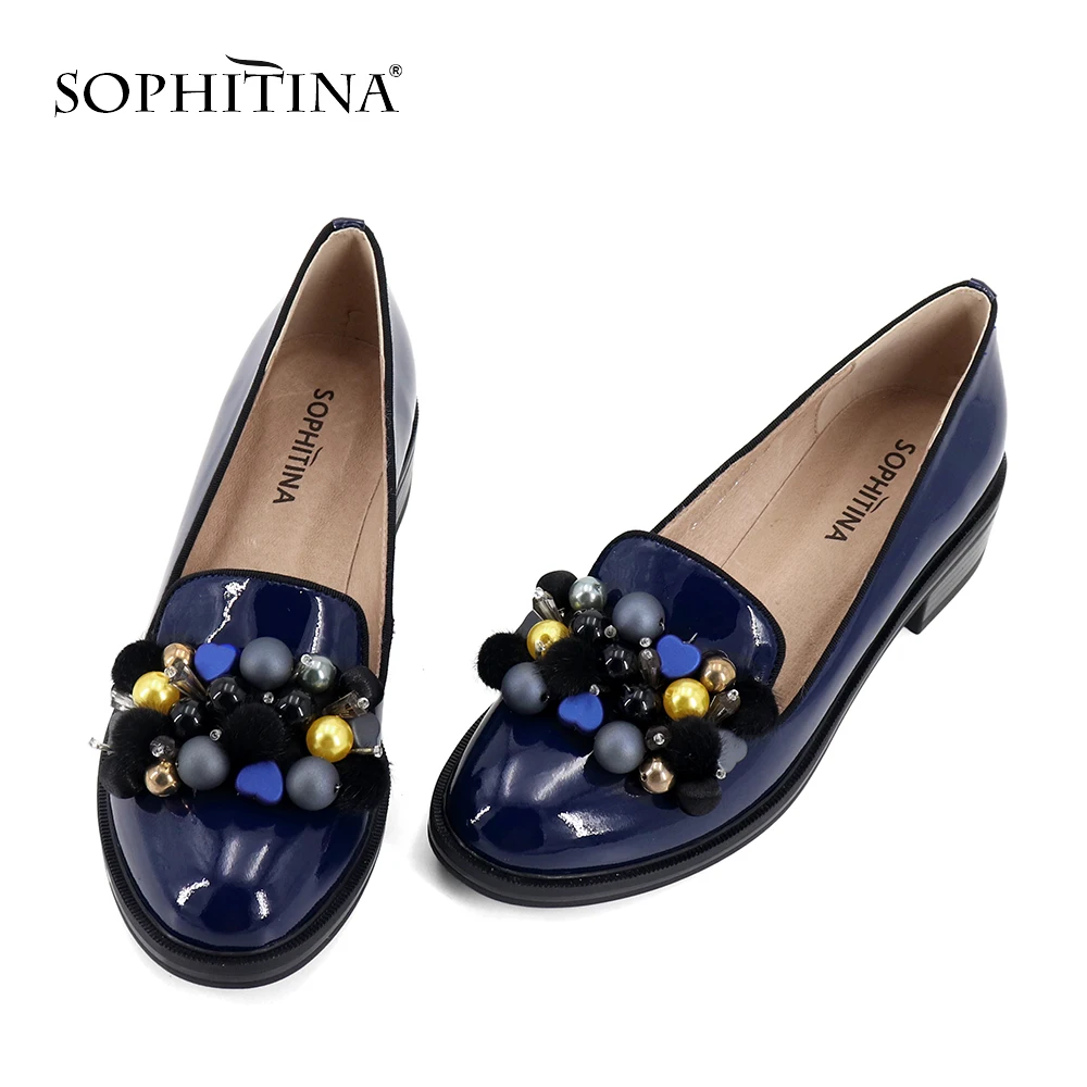 Женские туфли на плоской подошве SOPHIITINA модные дизайнерские удобные повседневные