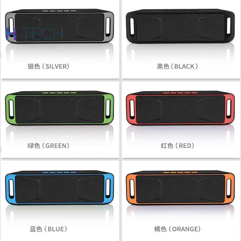 Портативный SC208 двойной динамик беспроводной Bluetooth радио встроенный микрофон