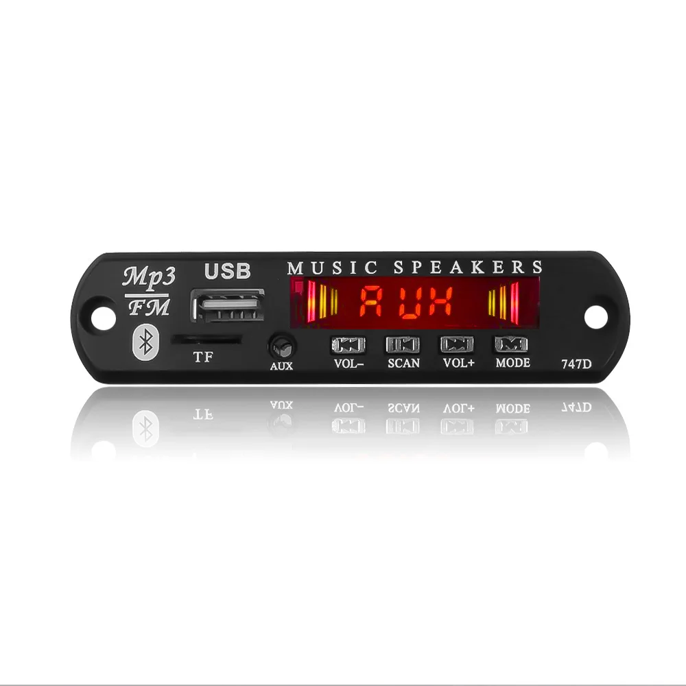 Аудио плеер беспроводной Bluetooth 5 в 12 В MP3 WMA декодер доска аудио модуль USB TF радио