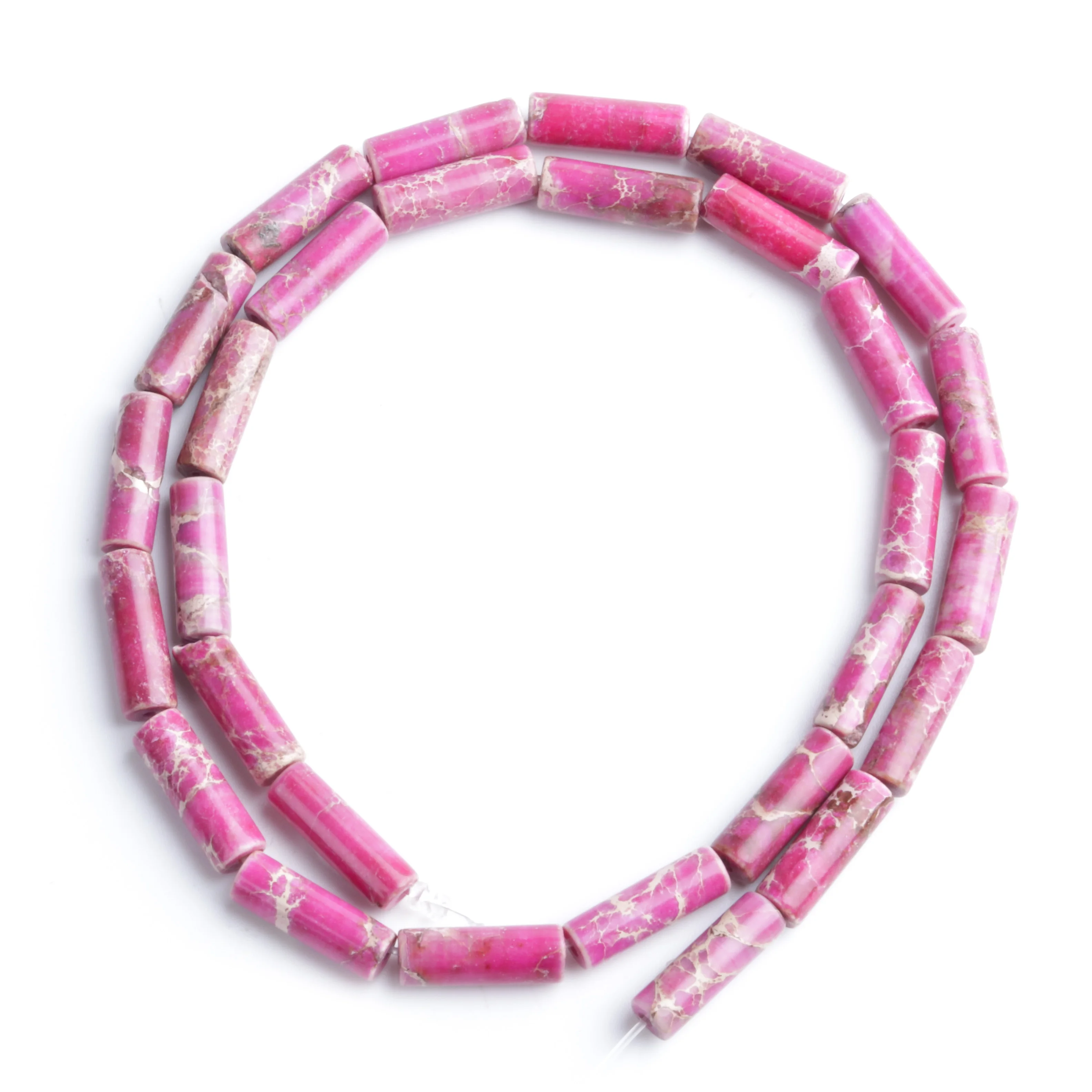 

Natural Stone 4x13mm Emperor Fan Bucket Beads Cylindrical Beads Loosely Spaced Bead Septa Beads DIY Necklace Bracelets Earrings