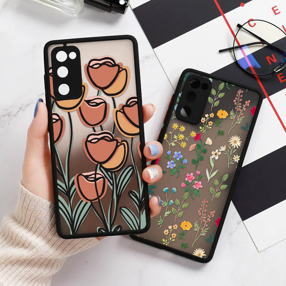 S20 FE Case For Samsung A53 Case S21 S22 Ultra S10 Plus A32 A51 A52 A33 A52S 5G S21 A 32 12 S23 Ultra Cover Matte Bumper Funda