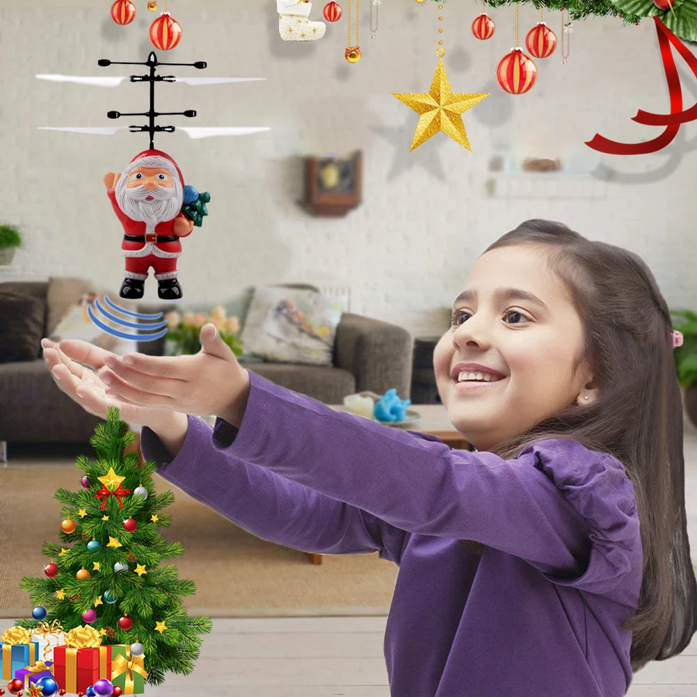 Игрушечный самолет с датчиком вертолет Индукционная Игрушка Рождественская