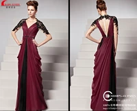 free shipping new fashion 2014 bride vestidos de fiesta casual long robe de soiree sleeves lace elegant party gown evening dress