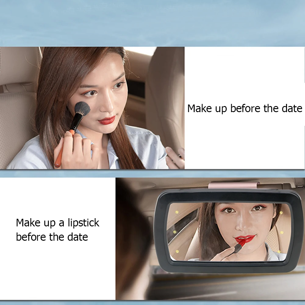 LEEPEE косметическое зеркало для макияжа с защитой от солнца автомобильное шестью