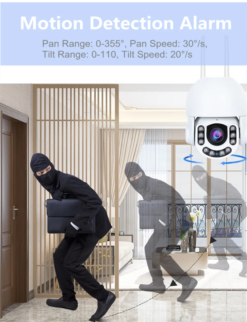 Wifi ip камера ptz 5mp 1080P HD безопасность наружная панорамирование наклон 4x zoom