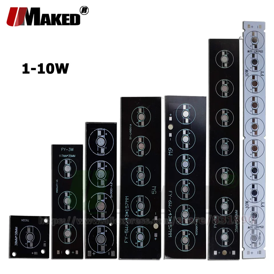 Светодиодный PCB 1/3 Вт высокой мощности светодиодный алюминиевый пластины для прожектора instal Светодиодный радиатор 1 Вт 3 Вт 5 Вт 6 Вт 7 Вт 9 Вт планка PCB для аквариума светильник