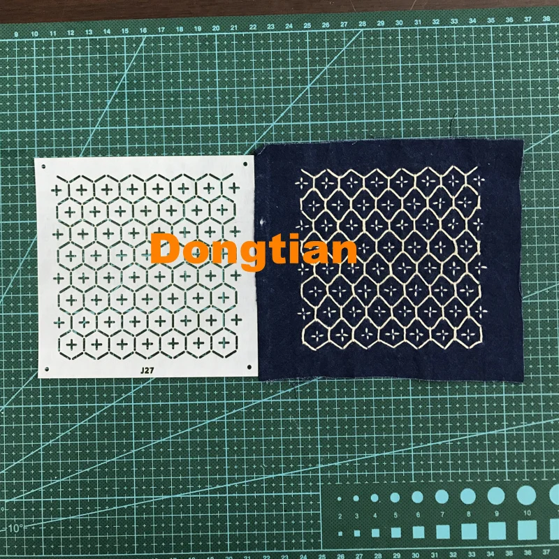 Классические шаблоны Sashiko в японском стиле шаблон для рисования Креста