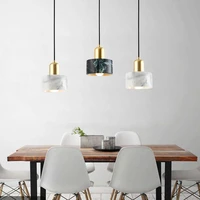 Nordic Bedroom Bedside Lamp Restaurant Kitchen Decor single head Hanging Lamp Marble Pendant lights