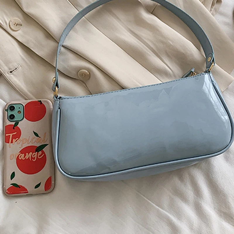 

Oil Wax Leather Women's Shoulder Bag Fashion Luxury Retro Handbag Simple Mini Armpit Bag Mobile Phone Bag