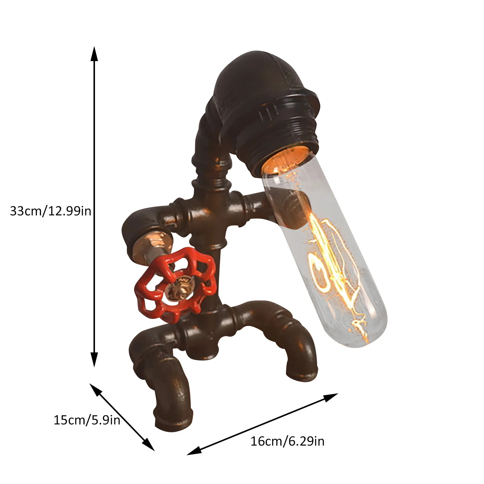

New Creative Home Desktop Lighting Decoration Retro Table Lamp Industrial-steam Punk Night Lights Loft Style Rustic Metal Lamp