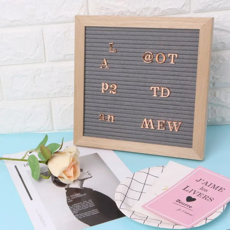 

Rose Gold Characters For Felt Letter Board 250 Piece Numbers For Changeable Letter Board