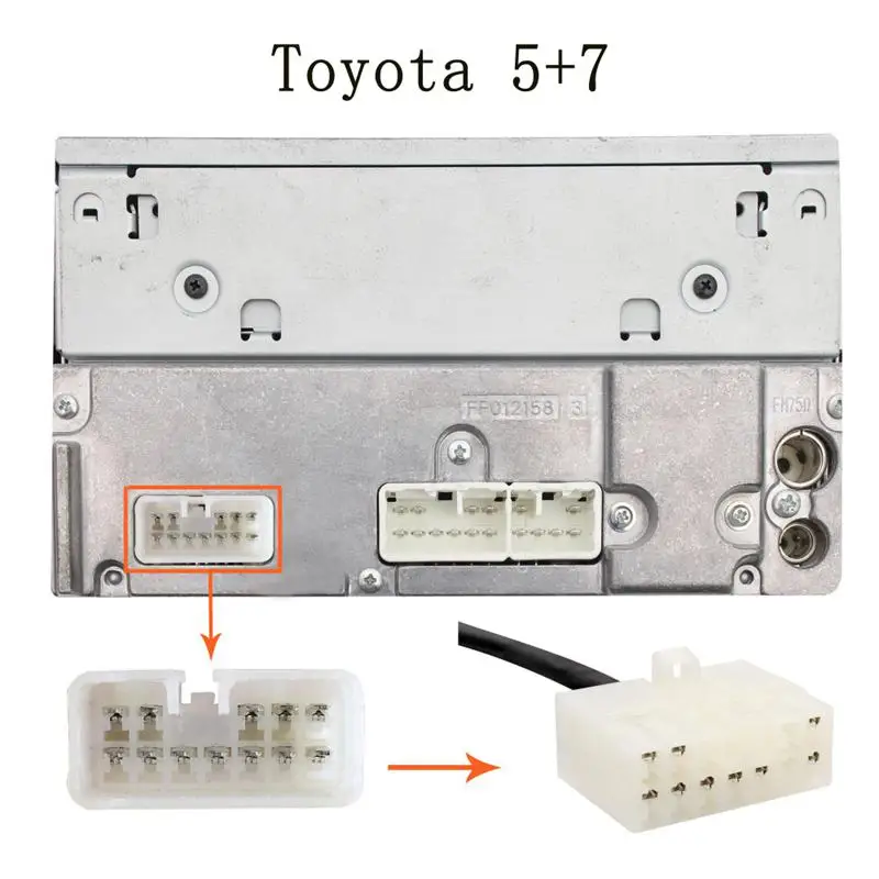 5+7Pin USB AUX Mp3 Player Adapter Car Digital Music Cd Changer for Toyota (5+7)Pin Camry Corolla Lexus RAV4 Yaris | Автомобили и
