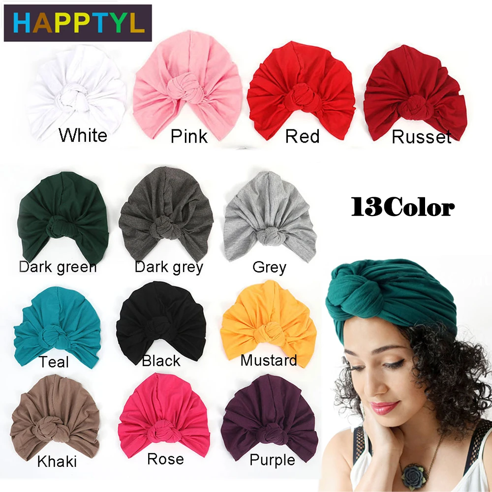 

HAPPTYL 1 шт. плиссированная эластичная повязка на голову индийская повязка на голову ночной Чепчик для сна для женщин