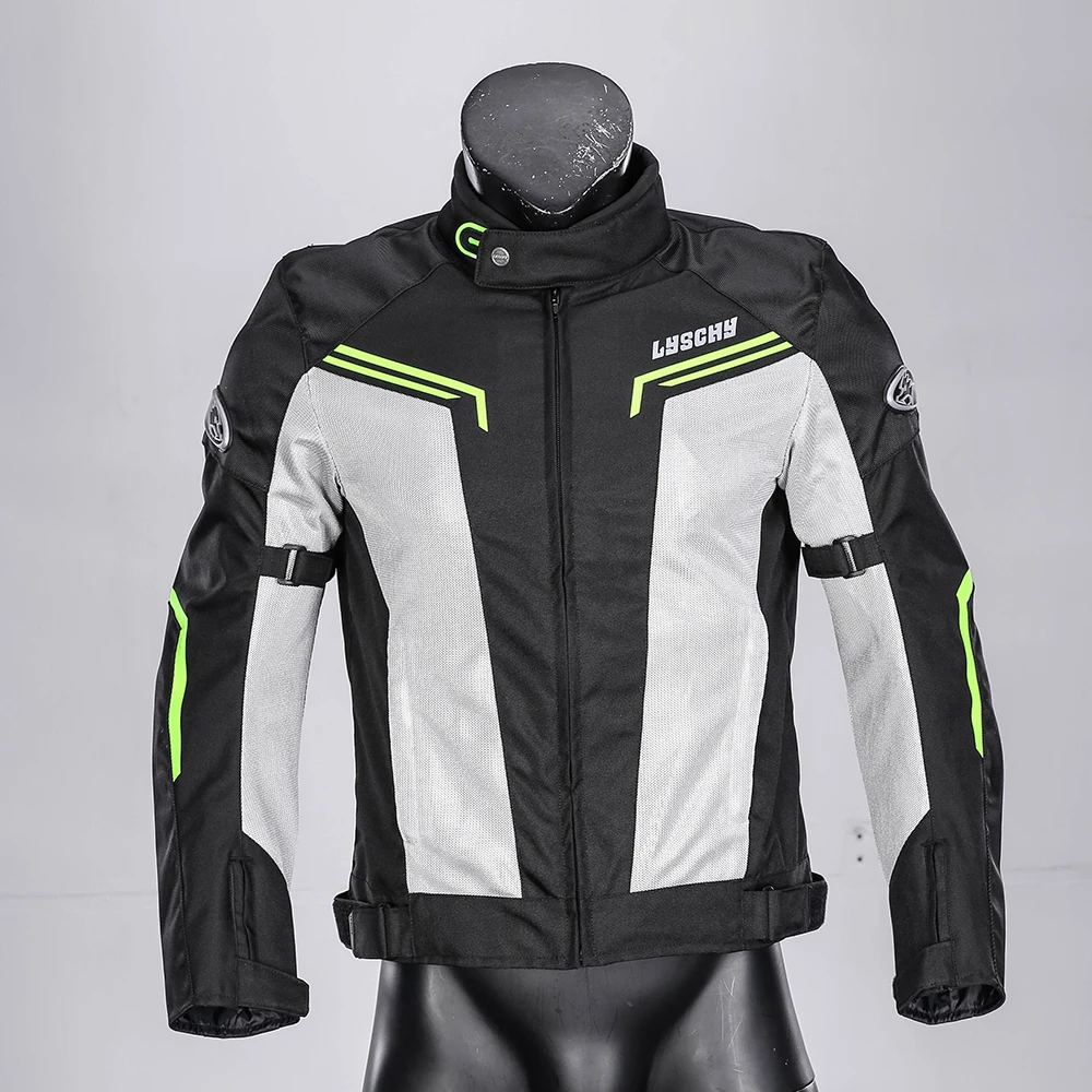 

LYSCHY New Arrived Motorcycle Jacket Men Windproof Summer Mesh Moto Jacket Riding Racing Motorbike Clothing Protective Gear