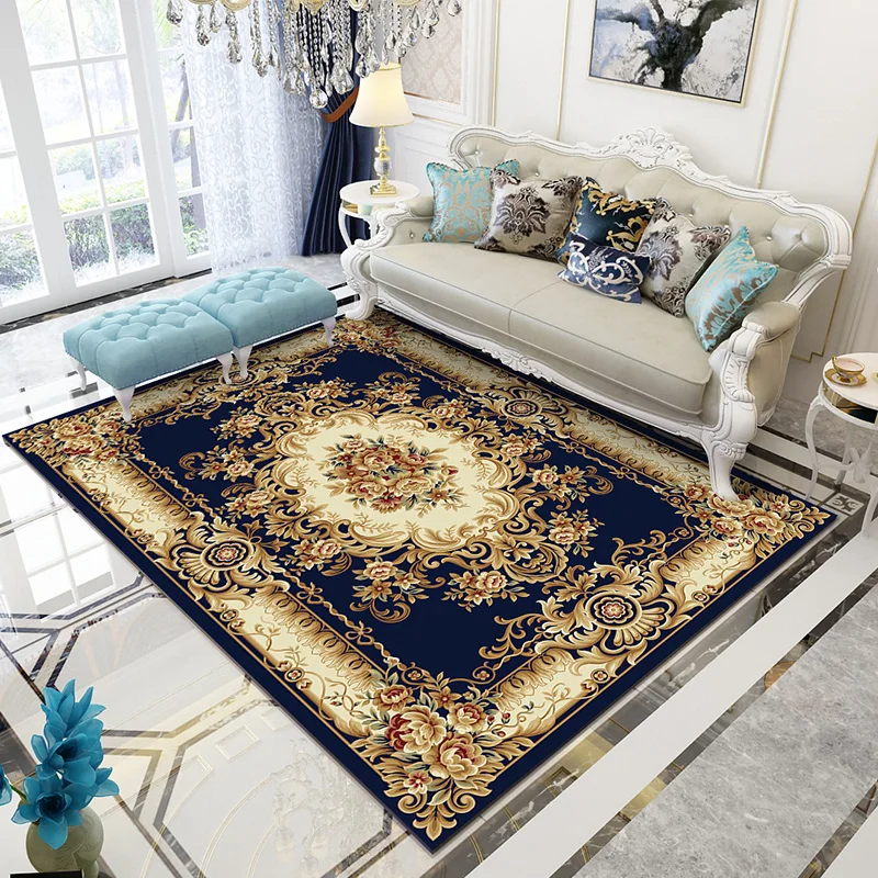 

European-Style Carpet Living Room Ins Style Nordic Table Carpet Home Bedroom American Bedside Blanket Full-Shop Large-Area