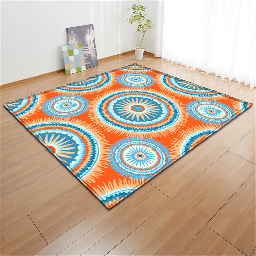 

Nordic Abstract Geometric Carpets Flannel Anti-slip Balcony Dining Table Mat Bedside Area Rug 3D Printed Living Room Carpet