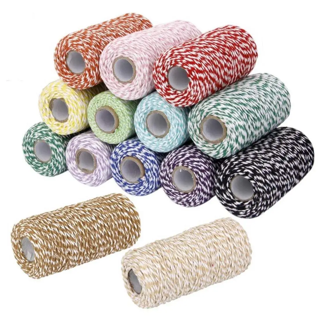 1 Pack 100M Twine Cotton String Rope Durable Thin Cord for Gift Wrapping DIY Arts Crafts Supplies Yellow | Дом и сад