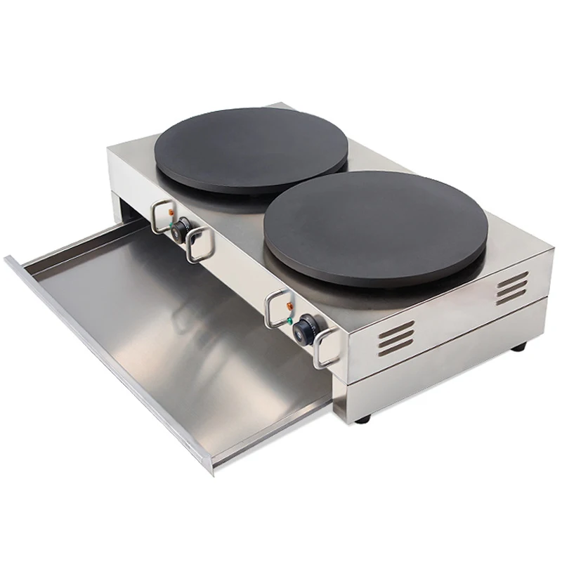 Коммерческая электронная блинная машина с двойной горелкой 220 В/110