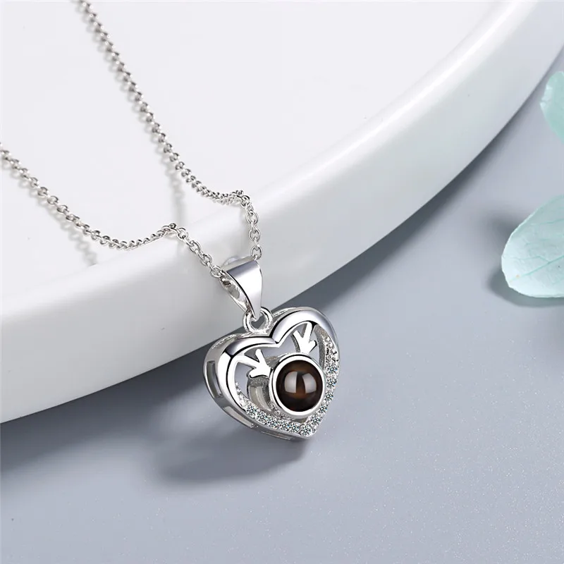 Трендовое Серебряное ожерелье 925 пробы с подвеской для женщин ювелирные изделия