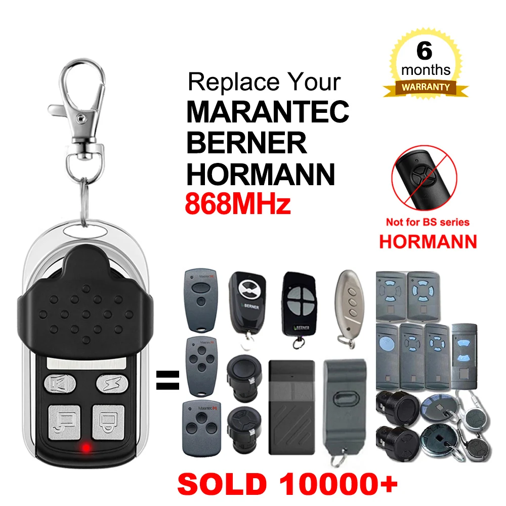 

Клон Hormann Marantec Berner 868 МГц пульт дистанционного управления гаражной дверью HSE2 HSE4 HSM2 HSM4 868 Digital D382 D302 868 BHS121 в продаже
