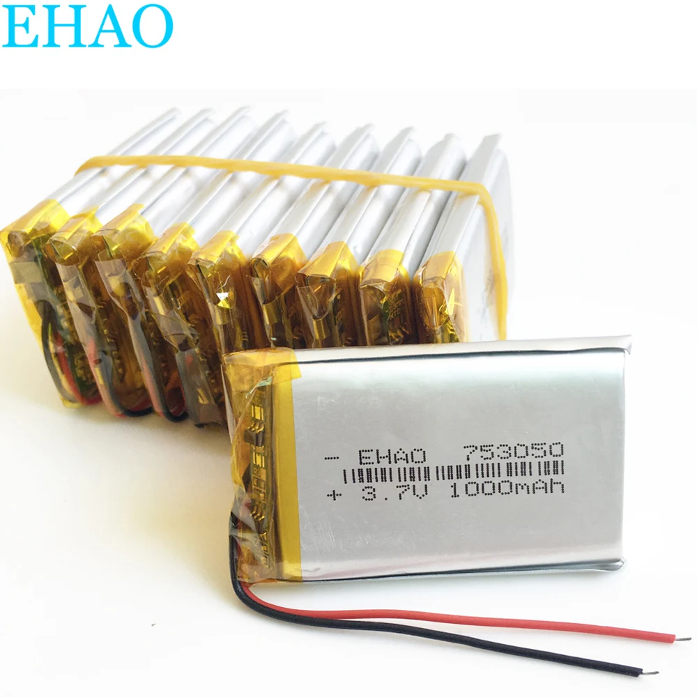 10 шт. литий полимерные аккумуляторные батареи 3 7 в 1000 мАч|battery sr626sw|polymer rechargeable battery