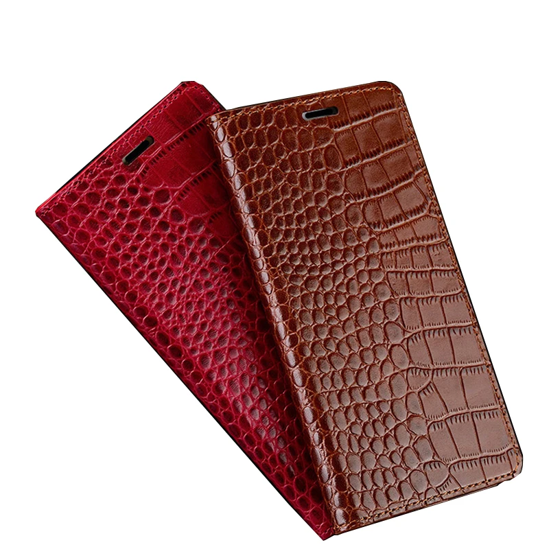 Чехол книжка из натуральной кожи с крокодиловой текстурой для Samsung A50 A70 a52 a72 a51 Galaxy