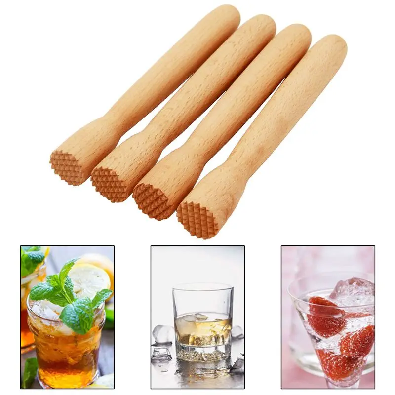Beechwood Drink Muddler деревянная дробилка для коктейлей демпфер барный инструмент