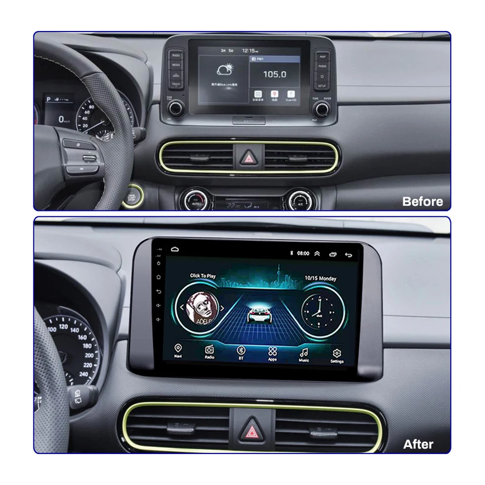 Для Hyundai ENCINO 2018 2019 2 DIN Автомобильная Радио мультимедийная система GPS Авторадио