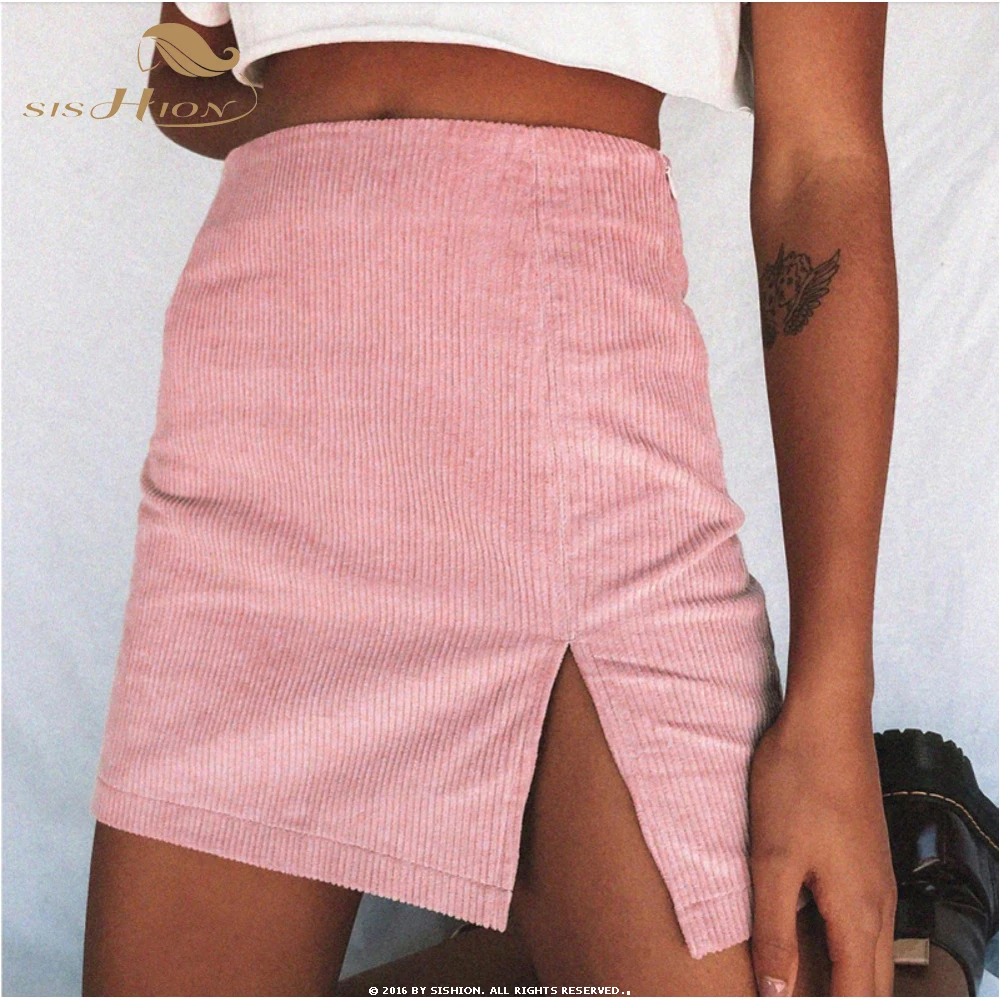 

SISHION Woman Corduroy Skirt Spring Sexy Mini Vintage Harajuku Skirts SP1656 Ladies Korean Style 2022