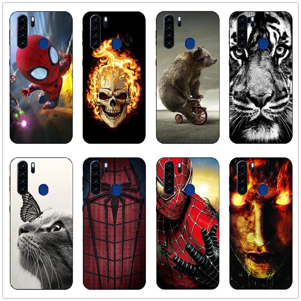 Мягкий ТПУ глянцевый силиконовый чехол задняя крышка телефона бампер для Blackview A20