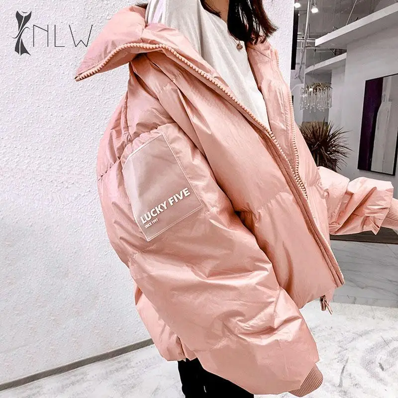 NLW Повседневная Женская пуховая куртка пальто 2019 осень зима пузырь теплая
