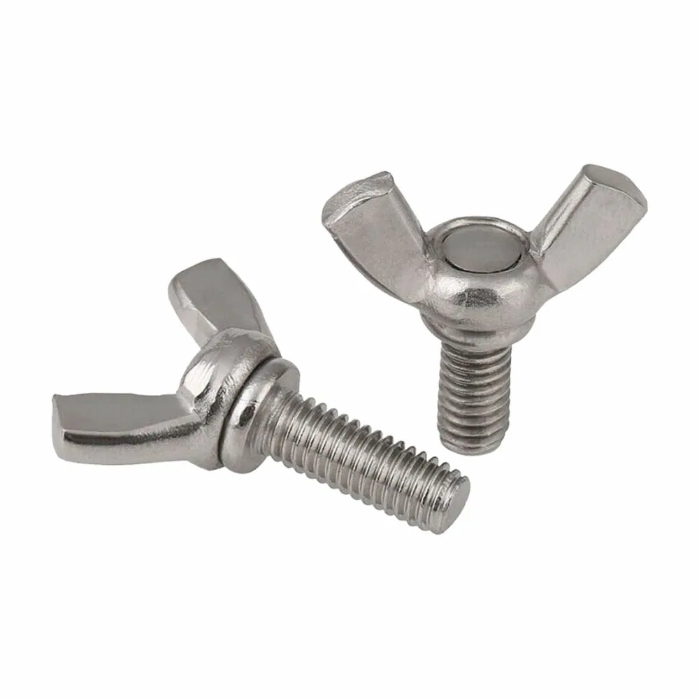 

M4 M5 M6 M8 DIN316 Butterfly Wing Screws 316 Stainless Steel Wing Bolts Thumb Screw Claw Hand Tighten Screws Bolts Length 8-30mm