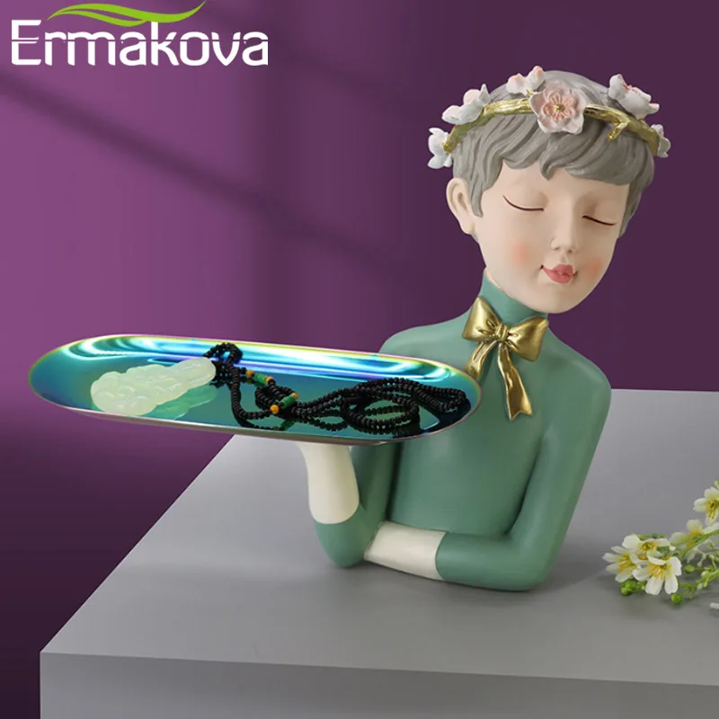 

Ermakova 26 см Статуэтка сказочного цветка из смолы, контейнер для хранения еды, украшение для дома, рабочего стола, офиса, подарок