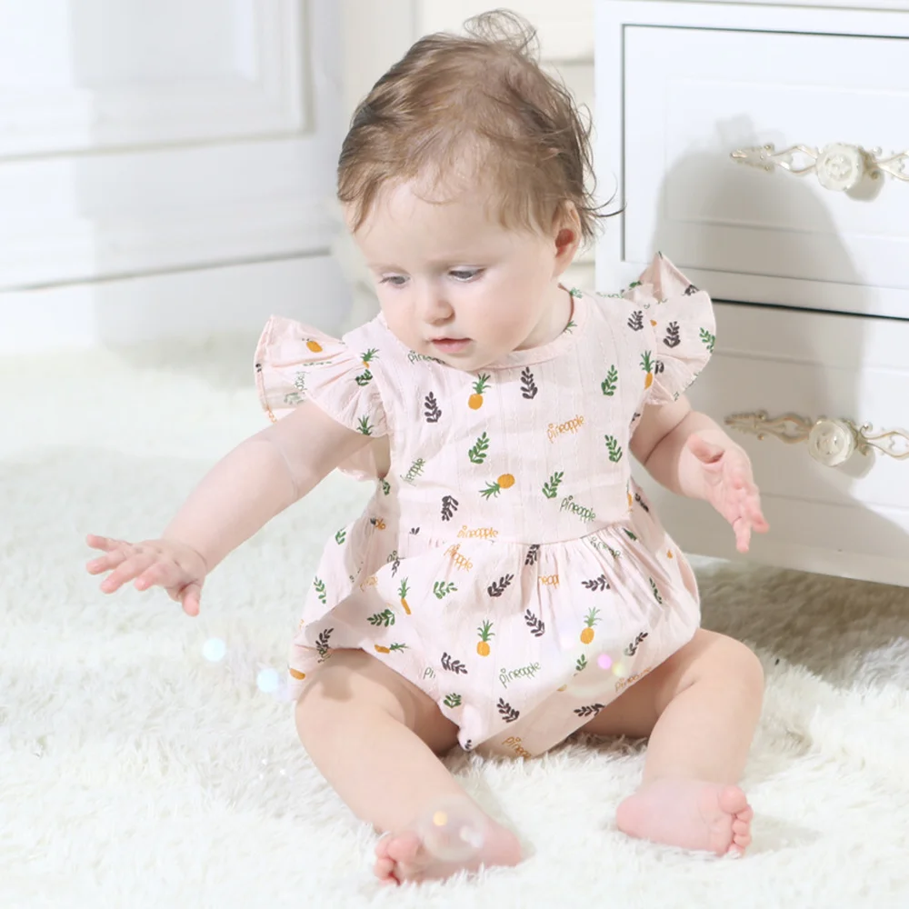 Комбинезон детский с принтом ананасов на возраст 6 24 месяца|Ромперы| |