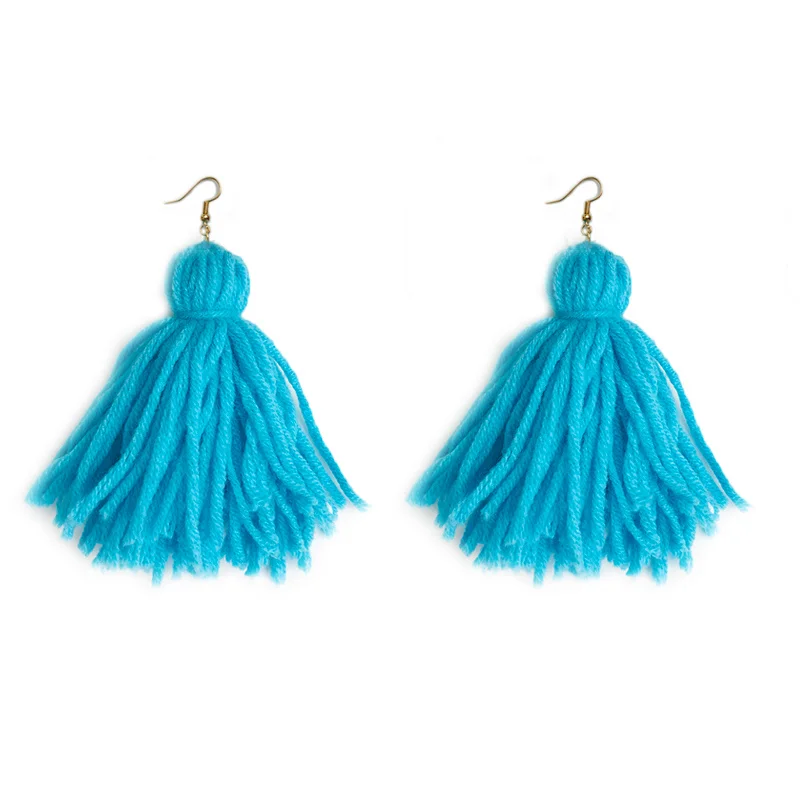 M & G новые модные медные серьги из хлопка макраме в стиле бохо хлопковые плетеные