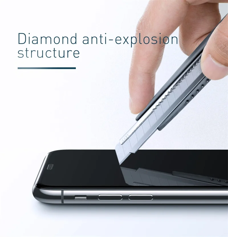 Baseus 0.3mm Screen Protector Tempered Glass For iPhone 11 Pro Max Anti Peeping Protective Glass Film For iPhone Xs Max Xr X 11