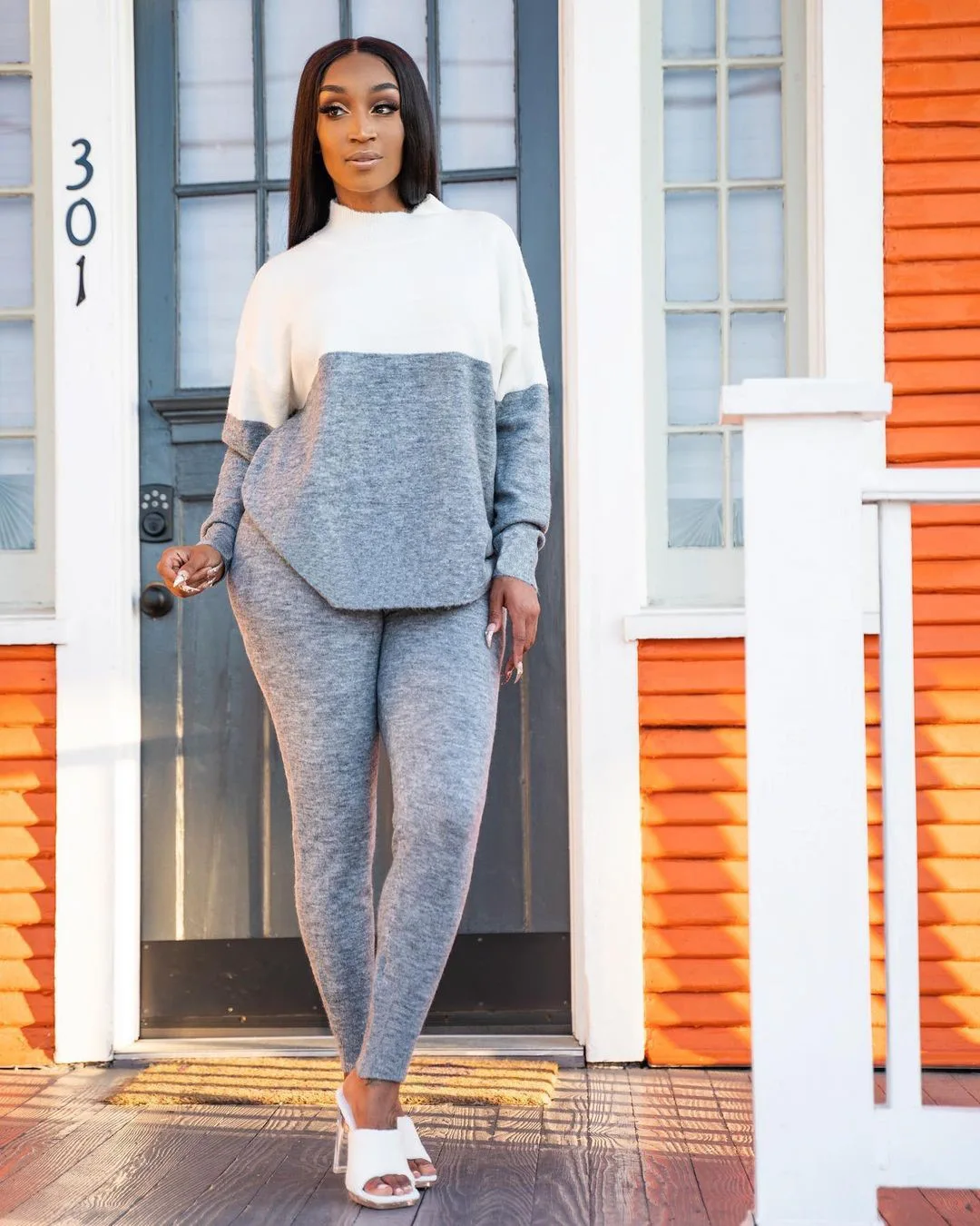 

Chocomist Two-piece Casual Color Matching Tracksuit Women Pant Set TS1093