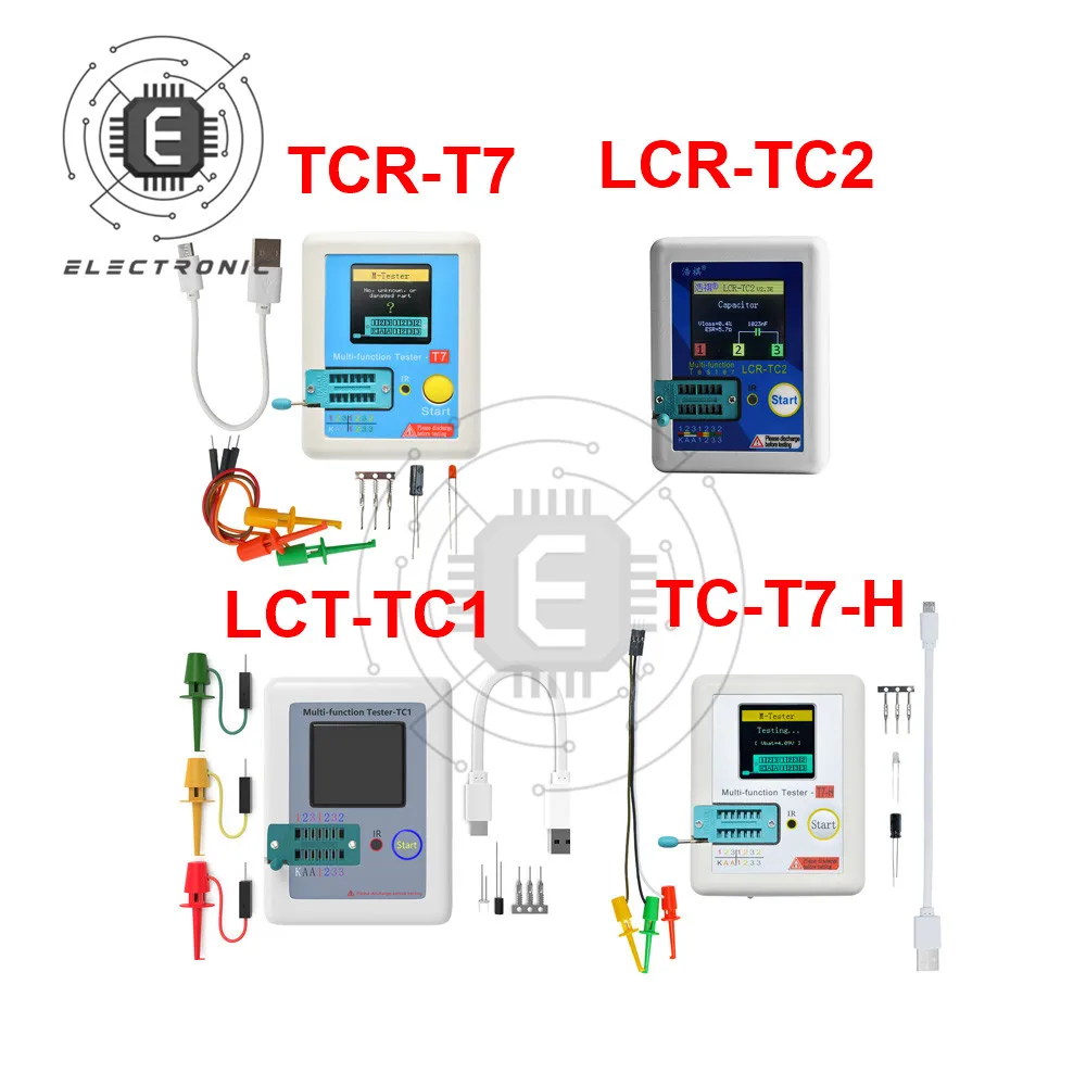 TC T7 H TCR LCR TC1/TC2 прибор для проверки транзисторов мультиметр красочные Дисплей Диод