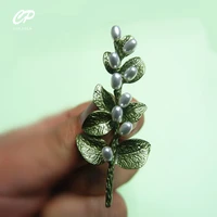 green branches leaf brooch trendy alloy enamel tree valley brooches pin jewelry for women