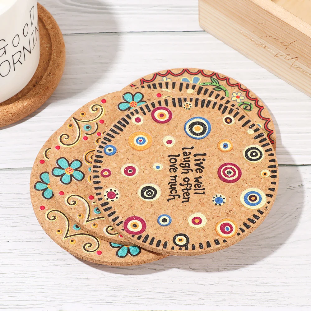 1 шт. Нескользящие пробковые подставки термостойкий деревянный коврик для чашки